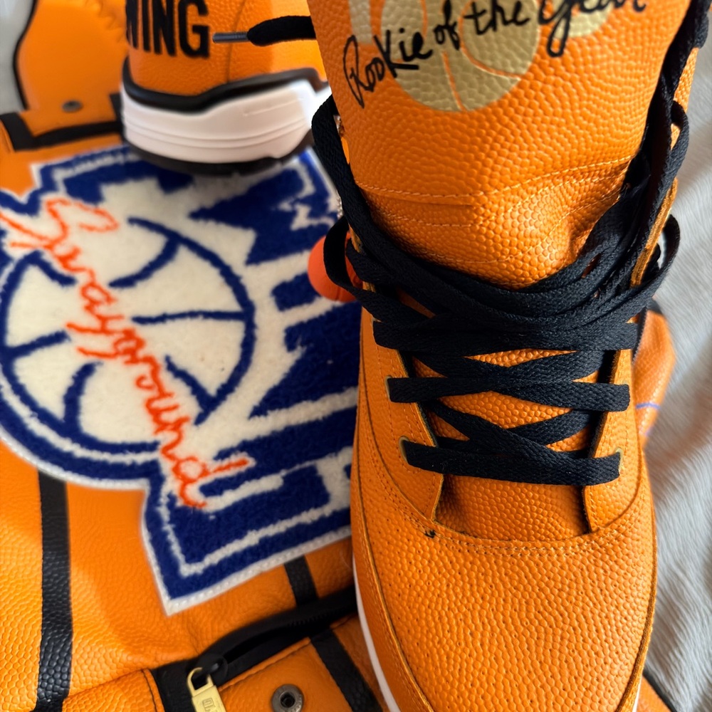 Rare!! Patrick Ewing 33 Hi Top Sneakers with Sprayground Wing backpack combo. - Picture 5 of 12